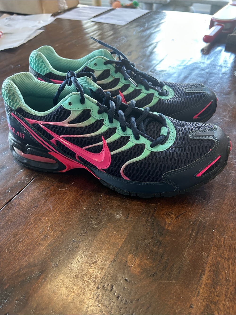 Nike Women’s Sneakers in Black with Teal & Pink Accents